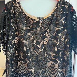 Express Black Lace Women's Top